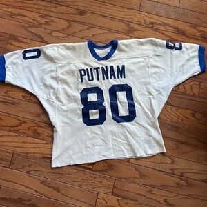 Vintage Thrashed White Football Jersey
